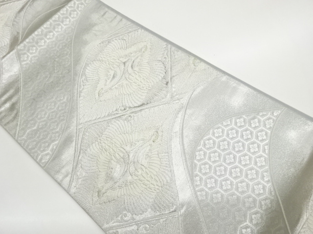 JAPANESE FUKURO OBI / WOVEN CRANES